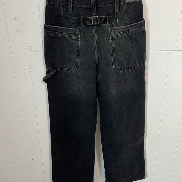 We the free  Major Leagues Mid-Rise Cuffed Jeans Black Wash size 28” - Picture 6 of 13